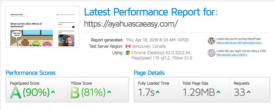 Test Performance Speed up your WordPress Site